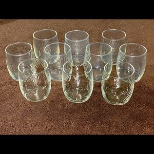 10 small glasses